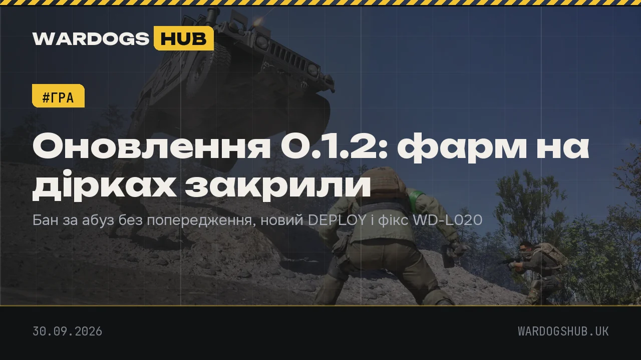 Оновлення 0.1.2: фарм на дірках закрили