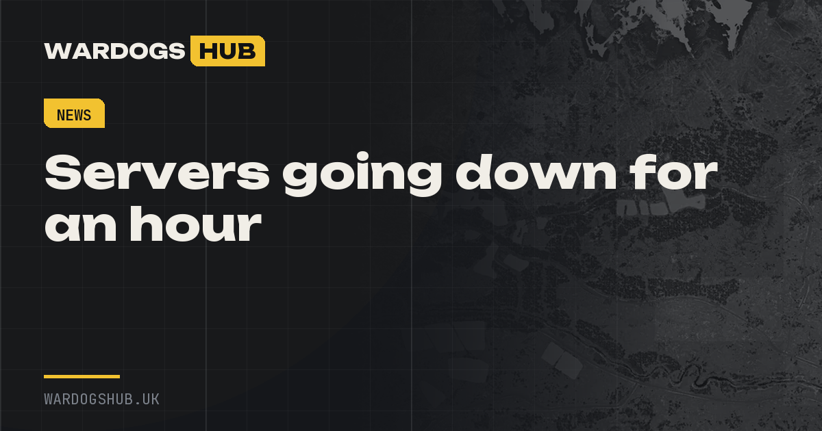 Servers going down for an hour — security fix