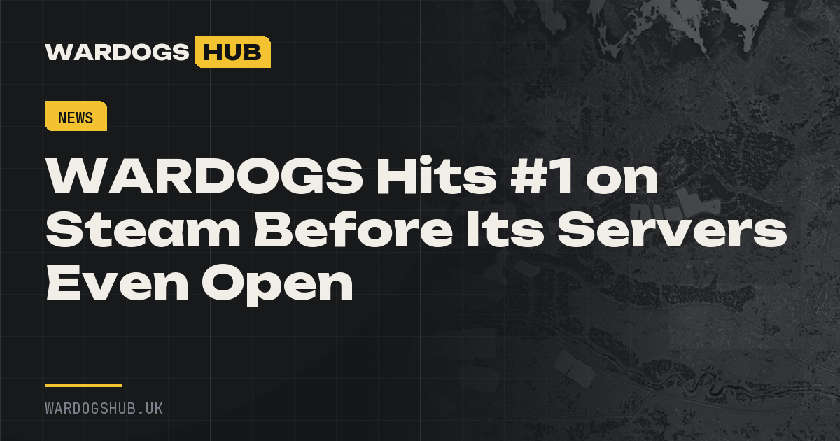 WARDOGS Hits #1 on Steam Before Its Servers Even Open
